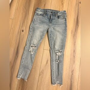 American Eagle Superstretch Distressed Jeans
